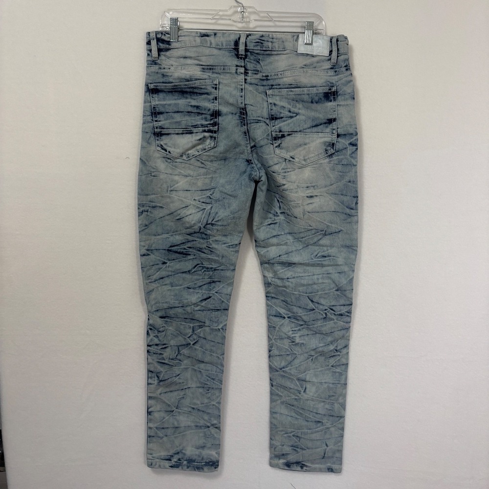 Vintage 90's Acid Wash Southpole Skinny Jeans Men's 36x30 - Picture 6 of 8